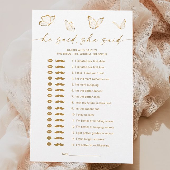 Chá de panela De Borboleta Ele Disse Que Ela Disse (Criador carregado)