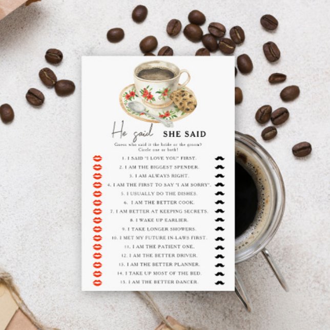Chá de panela de café disse que ela disse jogo (Criador carregado)