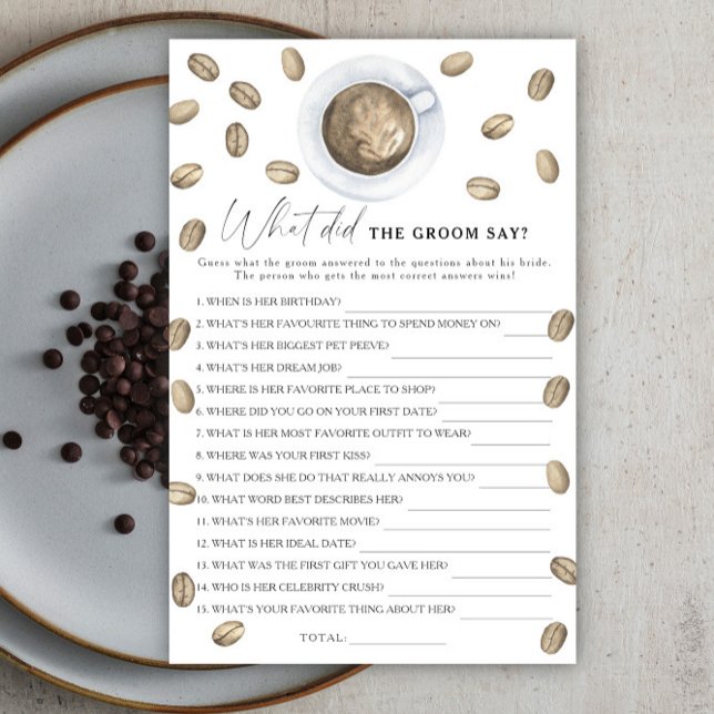 Chá de panela de café O que o noivo disse? (Criador carregado)