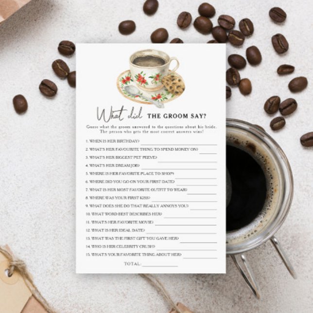 Chá de panela de café O que o noivo disse? (Criador carregado)