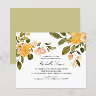 Chá de panela de Casamento Floral Amarelo Chic