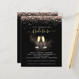 Chá de panela de Champanhe Glitter de Orçamento
