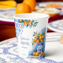 Chá de panela de citrinos de chinoiserie azul de T