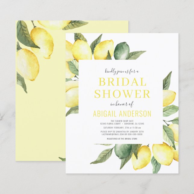 Chá de panela de Citros de Limão (Frente/Verso)