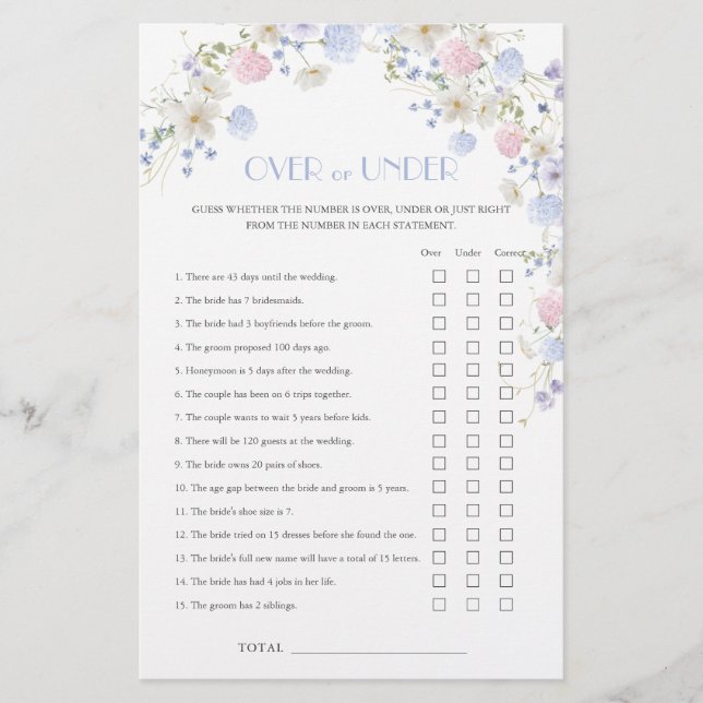 Chá de panela De Colorfil Wildflower Sobre O Jogo (Frente)