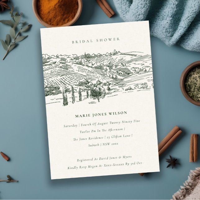 Chá de panela de Esquema de Molhe Verde Convite (Criador carregado)