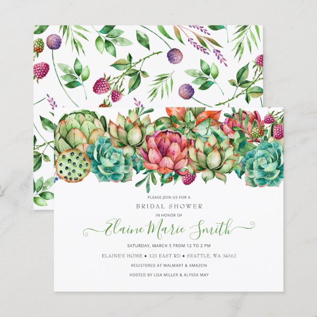 Chá de panela de Êxito de Boho de Orçamento (Frente/Verso)