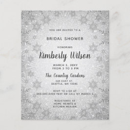 Chá de panela de flocos de neve com brilho de orça