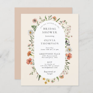 Chá de panela de flor selvagem de aquarela orçamen