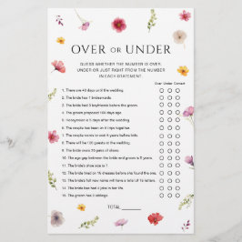 Chá de panela de flor selvagem sobre ou sob jogo