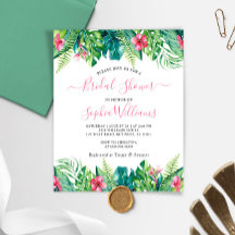 Chá de panela de Flores Tropicais de Orçamento