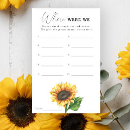 Chá de panela de girassol Onde estávamos