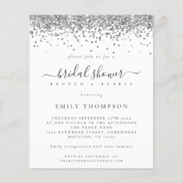 Chá de panela de Glitter de Prata de Orçamento