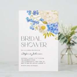 Chá de panela de Hydrangeas Azul e Branco