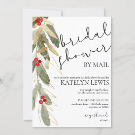 Chá de panela de inverno por e-mail Convite Dourad