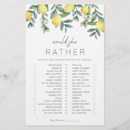 Chá de panela de Lemon. Ela preferencialmente.