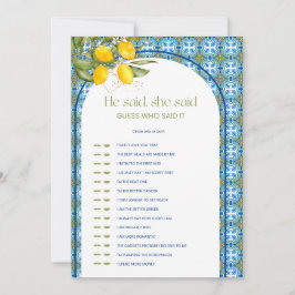 Chá de panela De Limão Disse Que Disse Cartão De J