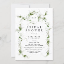 Chá de panela de Monograma de Eucalyptus Wreath Mo