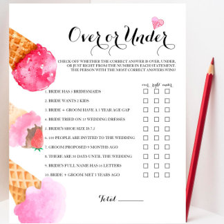 Chá de panela de Morango Sobre ou Sob Jogo