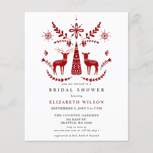 Chá de panela de Natal Nordic Buck and Doe (Frente)