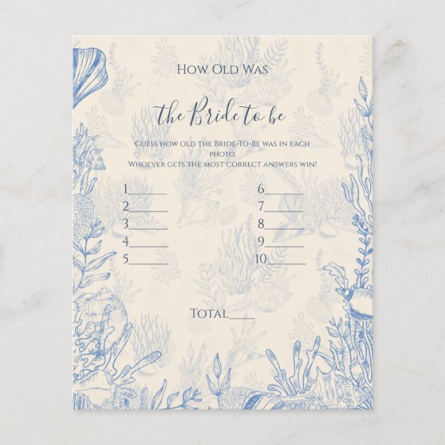 Chá de Panela de Noiva: Quantos Anos Tinha a Noiva (Frente)