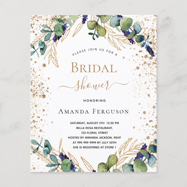 Chá de panela de orçamento eucalipto verde (Frente)