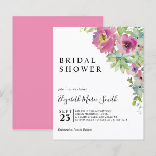 Chá de panela de Orçamento Rosa Floral Boho