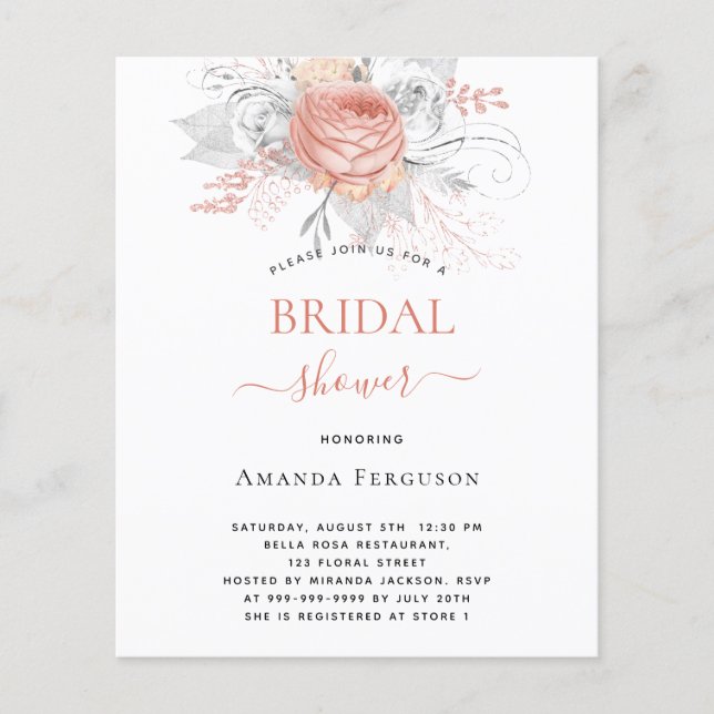 Chá de panela de ouro floral prata (Frente)