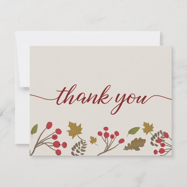 Chá de panela de outono Obrigado Folha de outono (Frente)