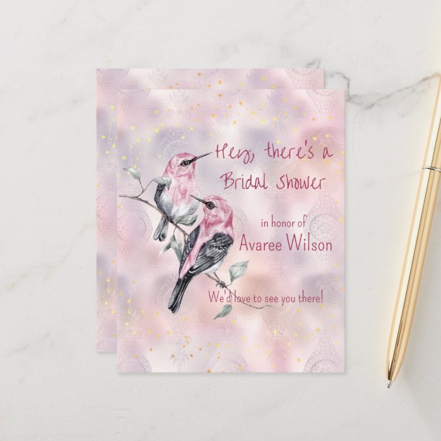 Chá de panela de Pássaros Pretos Rosa (Frente/Verso In Situ)