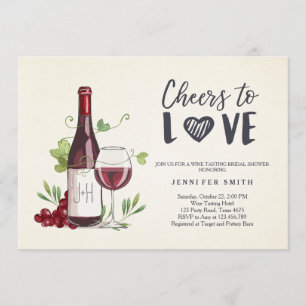 Chá de panela de Provando de vinho, convite à vi