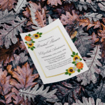 Chá de panela de Quadro Dourado Floral
