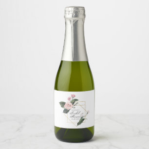 Chá de panela de Quadro Dourado Floral Rosa Rosa 