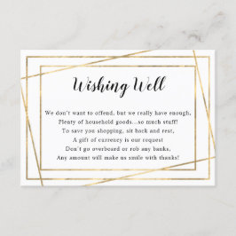 Chá de panela de quadro Dourado ou Cartão de poço 