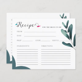 Chá de panela de Receita da Caligrafia Verde Flore