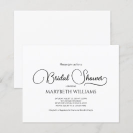 Chá de panela de Script Elegante Simples de Orçame