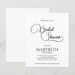 Chá de panela de Script Elegante Simples de Orçame