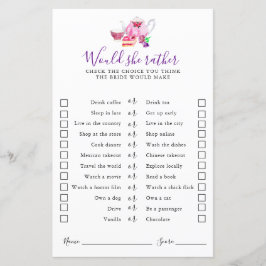 Chá de panela de Tea Party Ela iria jogar preferen