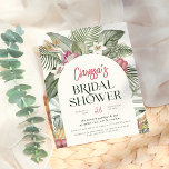 Chá de panela de Verão de Arca Floral Tropical<br><div class="desc">Celebrar a noiva com o nosso Chá de panela de Verão de Arca Floral Tropical. Esta design de diversão e orçamento apresenta folhas de palma, flores de hibisco, plumeria, pássaro do paraíso, e outra flora e folhagem tropicais dispostas atrás de um quadro de arco de boho. O nome da noiva...</div>