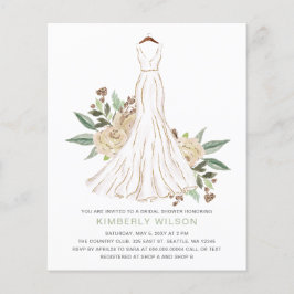 Chá de panela de Vestido de Casamento Floral de Iv