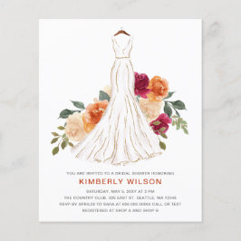 Chá de panela De Vestido De Casamento Floral De Qu