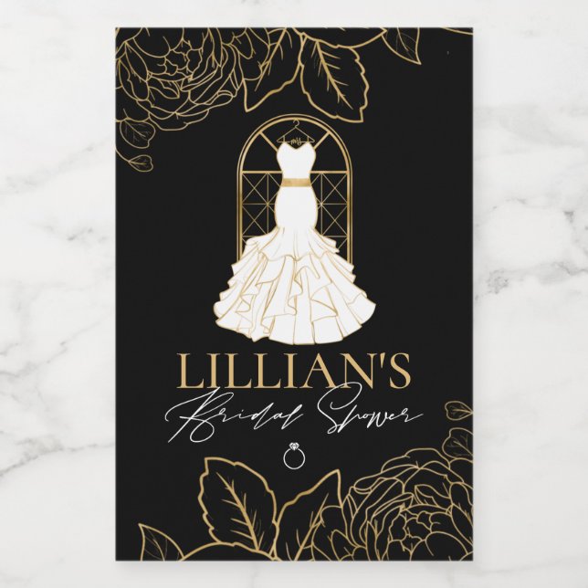 Chá de panela de vestimenta Dourada e preta (Rótulo Único)