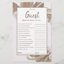 Chá de panela de Watercolor Boho Pampas Grass