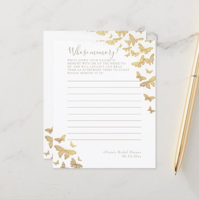 Chá de panela Dourado de borboleta cujo jogo de me (Frente/Verso In Situ)