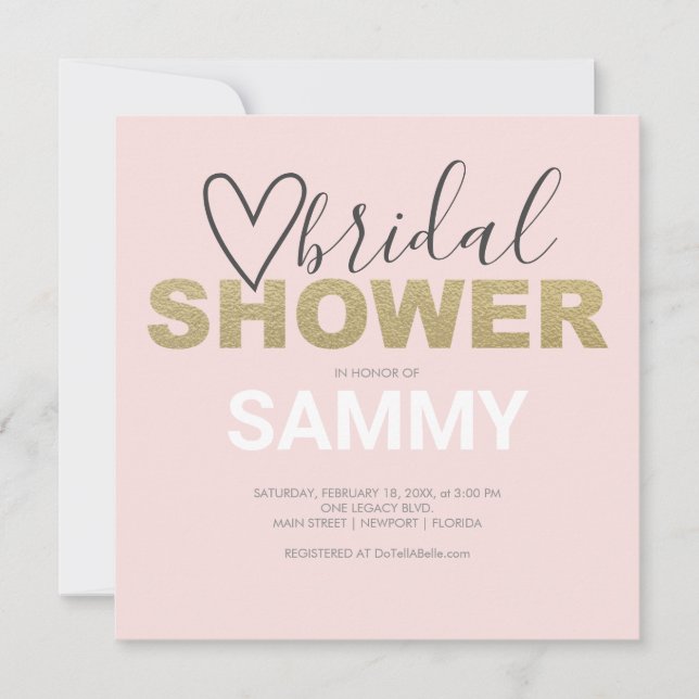 Chá de panela Dourado rosa e falsa (Frente)