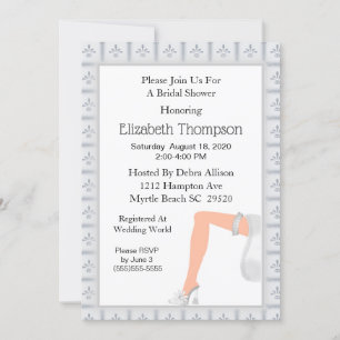 Chá de panela E Convite Elegante Para Garter