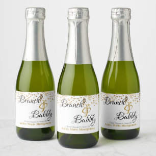 Chá de panela Elegante Brunch Dourado Confetti