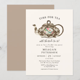 Chá de panela Elegante Convite de festas Tea