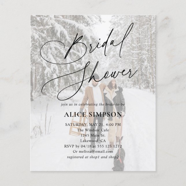 Chá de panela Elegante de Fotografia (Frente)