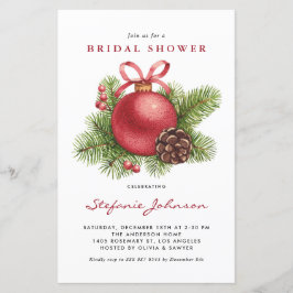 Chá de panela Enfeites de natal vermelho